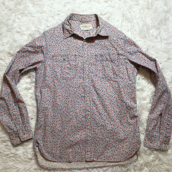Denim & Supply Ralph Lauren Other - Ralph Lauren Denim & Supply Patriotic Floral Red White Blue Americana Shirt Med